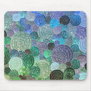 Tapis De Souris Points et cercles de Parties scintillant de luxe -