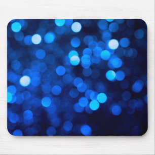 Tapis De Souris Points lumineux bleus Abstraits
