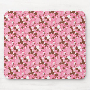 Tapis De Souris Points napolitains 02 ORDINATEUR rose foncé MOUSEP