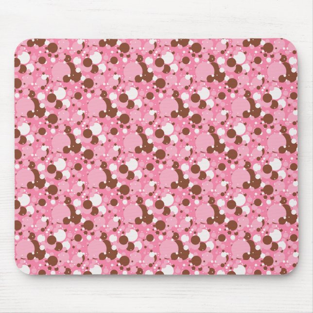 Tapis De Souris Points napolitains 02 ORDINATEUR rose foncé MOUSEP (Devant)