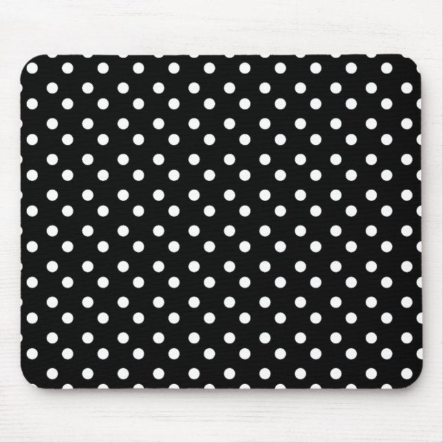 Tapis De Souris Points noirs et blancs Mousepad (Devant)