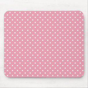 Tapis De Souris Points polka sur rose