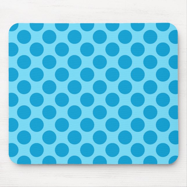 Tapis De Souris Points rétro - bleu océan (Devant)