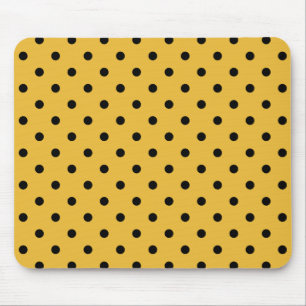 Tapis De Souris Points rétro - Moustard&Black Mousepad