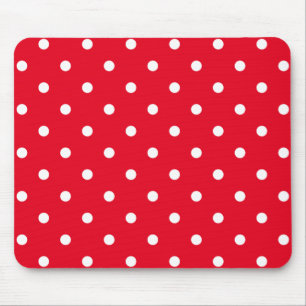 Tapis De Souris Points rouges et blancs