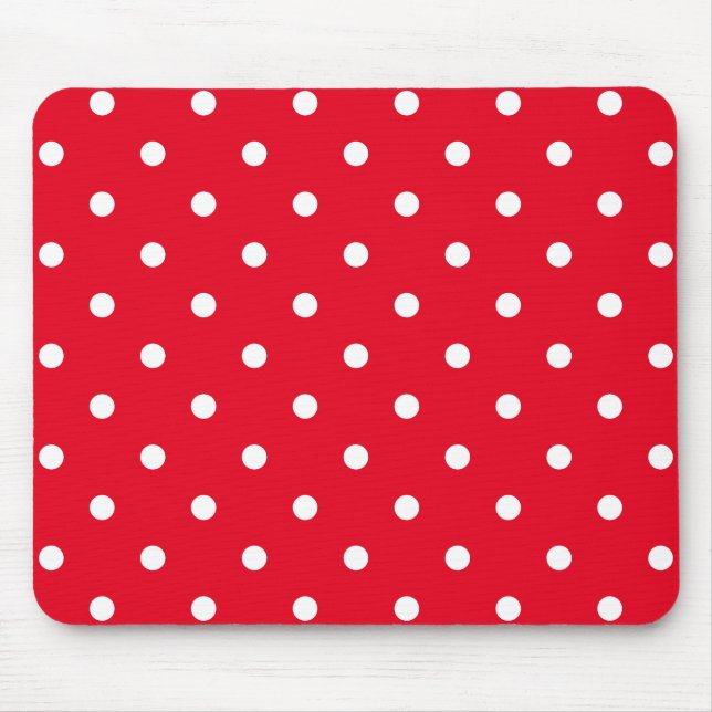 Tapis De Souris Points rouges et blancs (Devant)