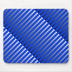 Tapis De Souris Points satinés - bleu cobalt et étain