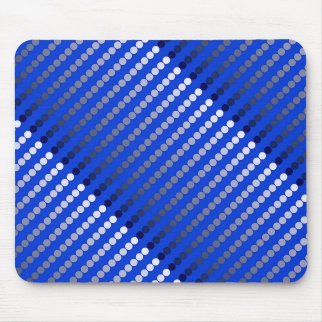 Tapis De Souris Points satinés - bleu cobalt et étain (Devant)