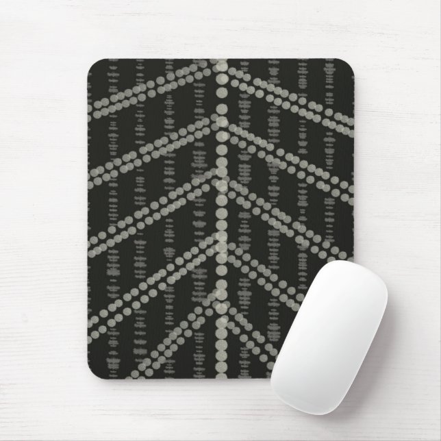 Tapis De Souris Points verticaux gris diagonaux horizontaux (Avec souris)