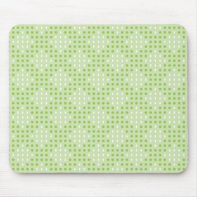 Tapis De Souris Points verts plats et Motif ovale (Devant)