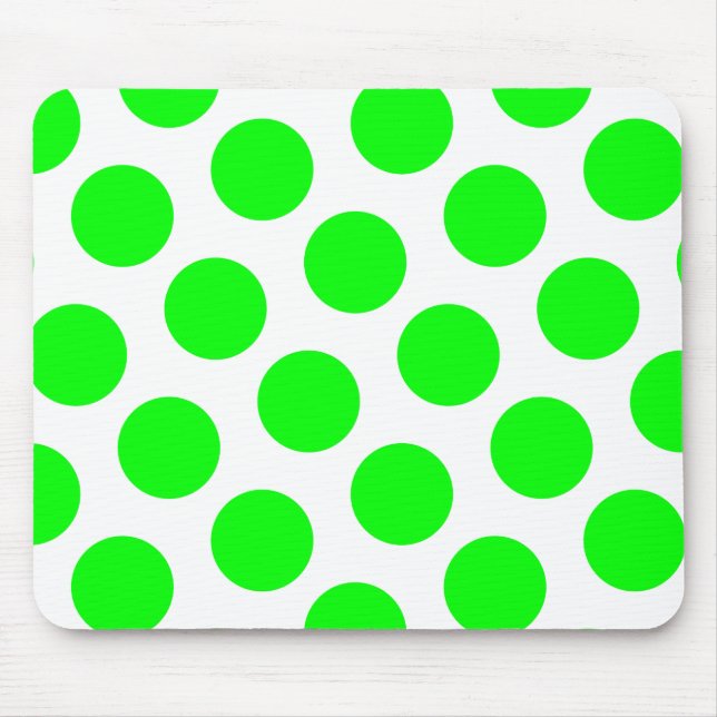 Tapis De Souris Pois blanc et citron vert (Devant)