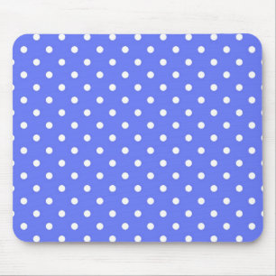 Tapis De Souris pois blancs en arrière - plan bleu.