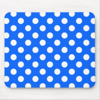 Pois blancs sur bleu royal