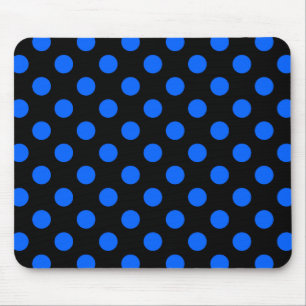 Tapis De Souris Pois bleu et noir