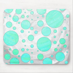 Tapis De Souris Pois bleu Mint Ice Aqua