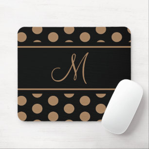 Tapis De Souris Pois Brown Monogram Black Gold