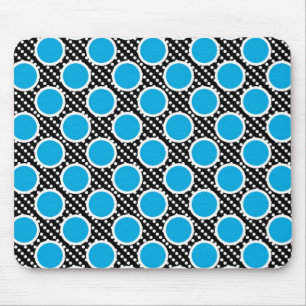 Tapis De Souris Pois de Black and Aqua