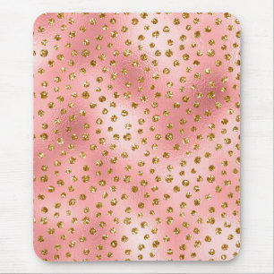 Tapis De Souris Pois de Parties scintillant en verre rose clair et
