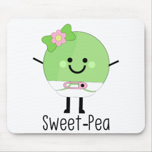 Tapis De Souris Pois doux pois bébé pois fille