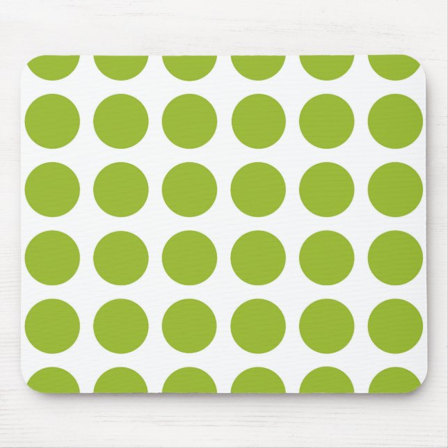 Tapis De Souris Pois Mousepad de vert de chaux (Devant)