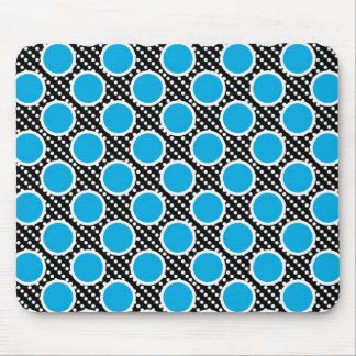 Tapis De Souris Pois noirs et aqua