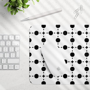 Tapis De Souris Pois noirs, Motif à points Polka, points, pointill