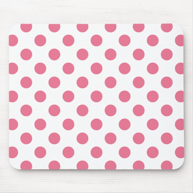 Tapis De Souris Pois rose et blanc (Devant)