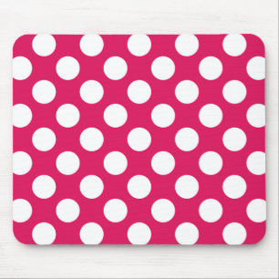 Tapis De Souris Pois rose et blanc