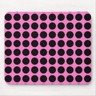 Tapis De Souris Pois rose et noir Mousepad