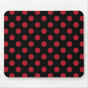 Tapis De Souris pois rouges et noirs