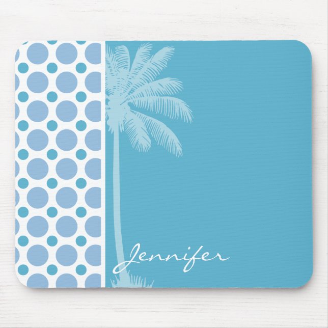 Tapis De Souris Pois Tropical Baby Blue (Devant)