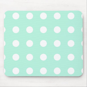 Tapis De Souris pois vert et blanc en bon état