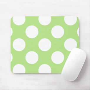 Tapis De Souris Pois verts, Motif à points Polka, points, pointill