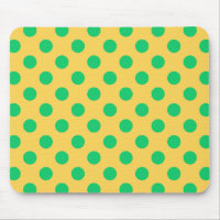Pois verts sur jaune