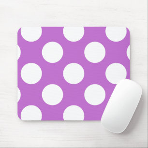 Tapis De Souris Pois violets, Motif à points Polka, points, pointi