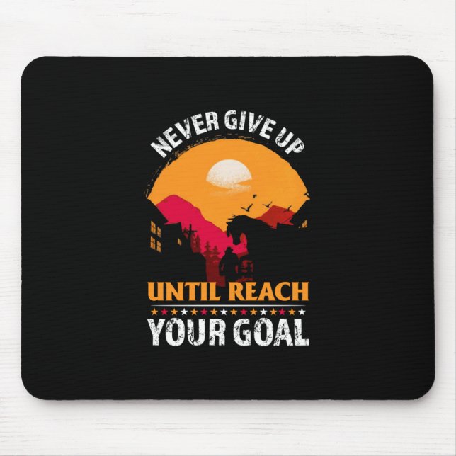 Tapis De Souris Poison d'Equestrian | Never Give Up Until Reach (Devant)