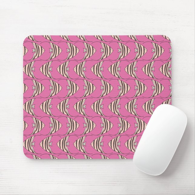 Tapis De Souris Poisson ange rose (Avec souris)