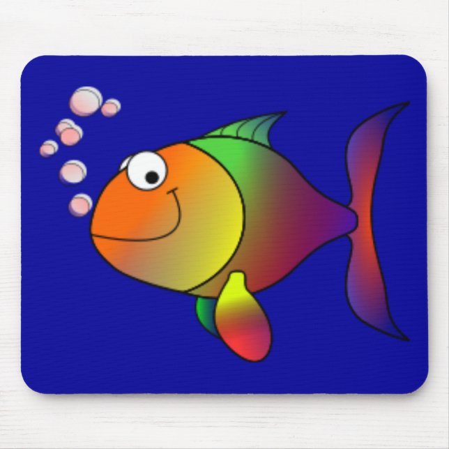 Tapis De Souris Poisson arc-en-ciel appétissant (Devant)