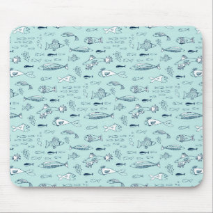 Tapis De Souris Poisson bleu