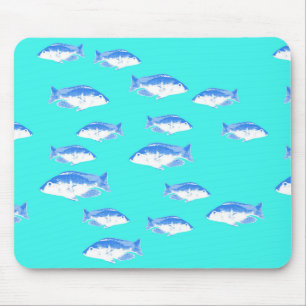 Tapis De Souris Poisson bleu turquoise
