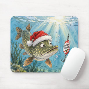 Tapis De Souris Poisson de Noël dans l'eau de l'océan
