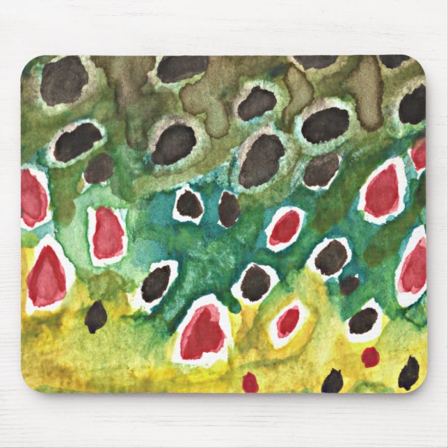 Tapis De Souris Poisson de truite Brown (Devant)