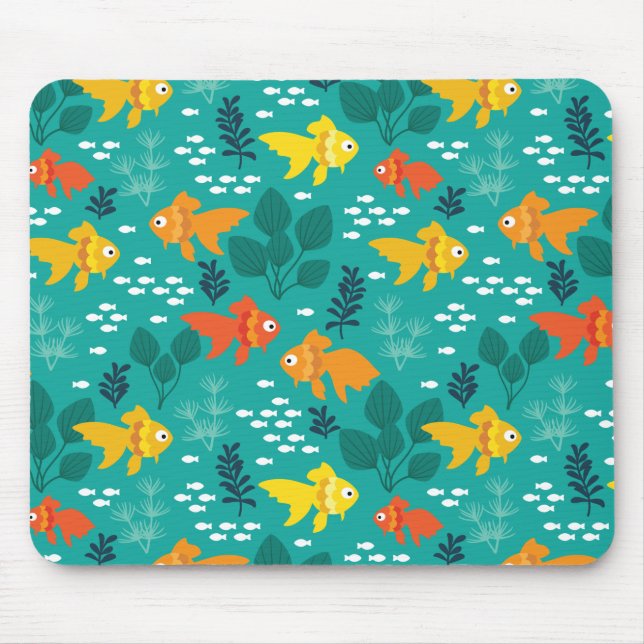 Tapis De Souris Poisson d'or dans l'aquarium (Devant)