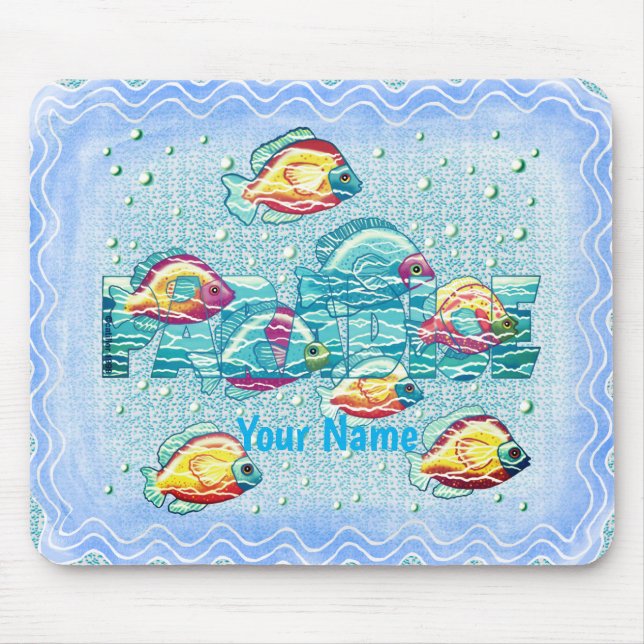 Tapis de souris poisson du paradis (Devant)