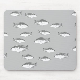 Tapis De Souris Poisson gris monochrome