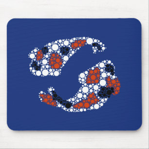 Tapis De Souris Poisson Koï à Points