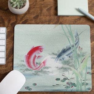 Tapis De Souris Poisson Koi avec Lotus