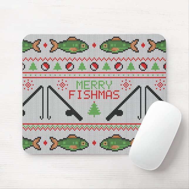 Tapis De Souris Poisson laide de Noël (Avec souris)