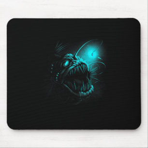 Tapis De Souris Poisson Pêcheur Créatures de la Mer Profonde Poiss