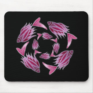 Tapis De Souris Poisson rose Cerclant Mousepad